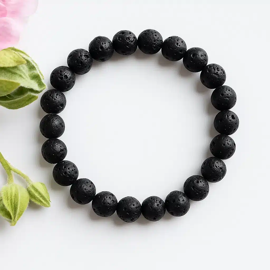 bracelet pierre de lave pour le courage