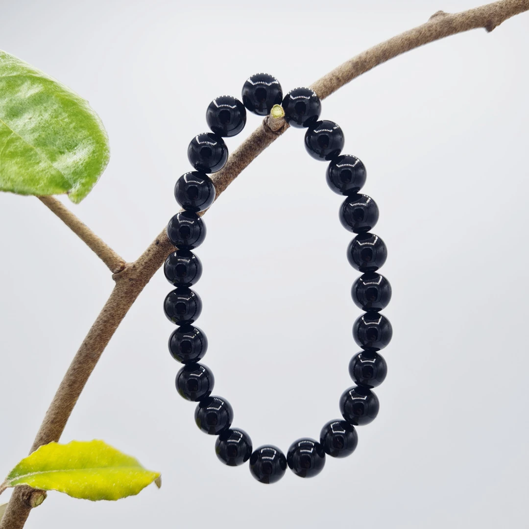 bracelet obsidienne noire "instropection"