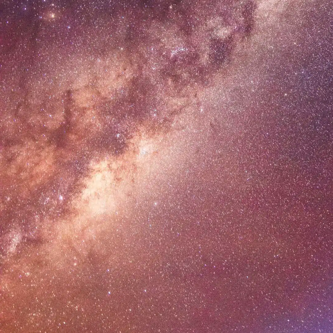 ciel rose et étoiles