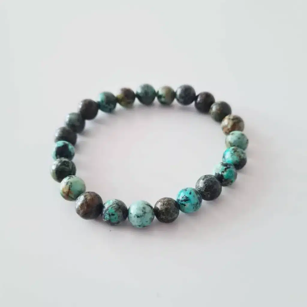 porte bonheur grigri pour attirer la chance bracelet pierres naturelles turquoise africaine