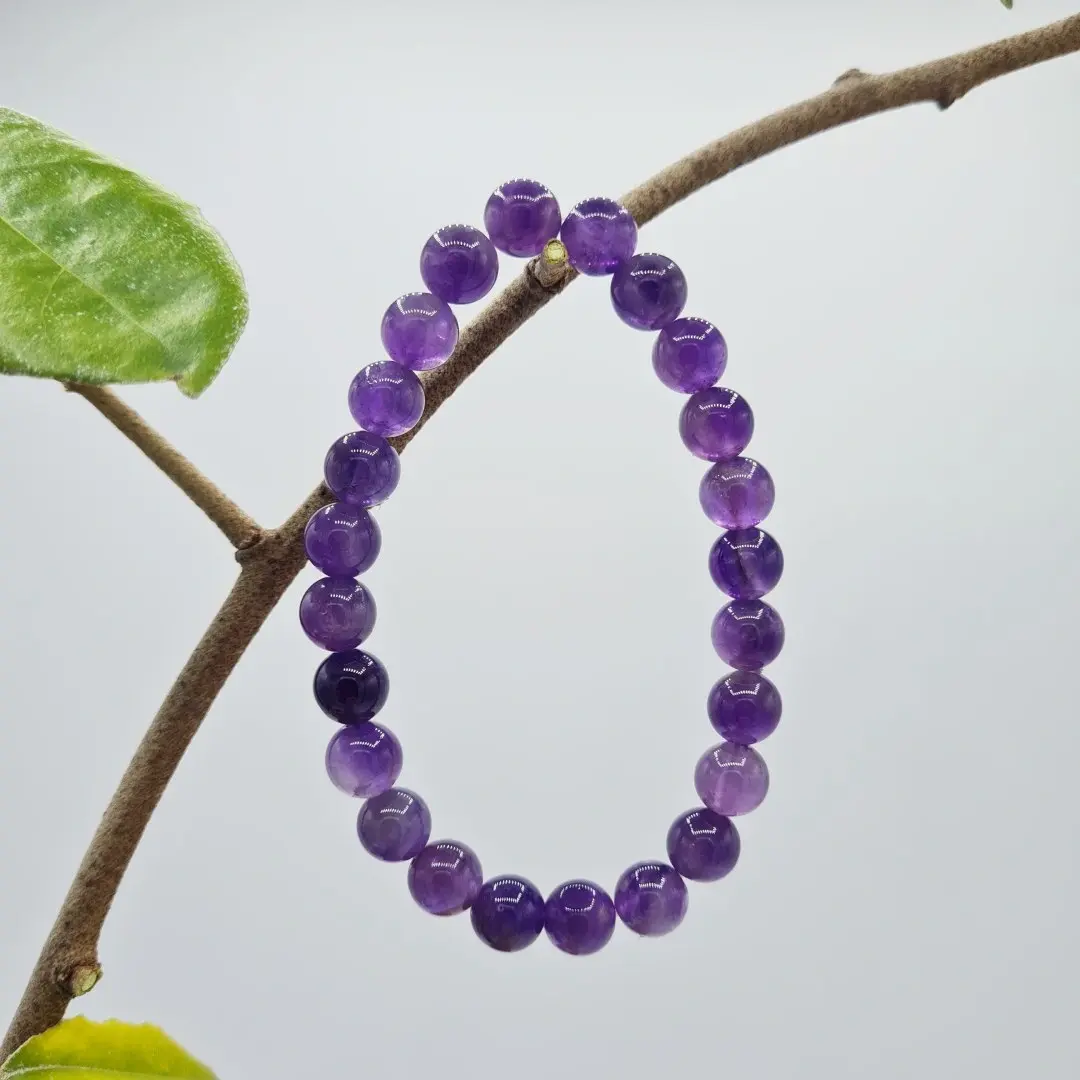 la nuit noire de lame amethyste bracelet 8mm pierre naturelle cristaux olistic