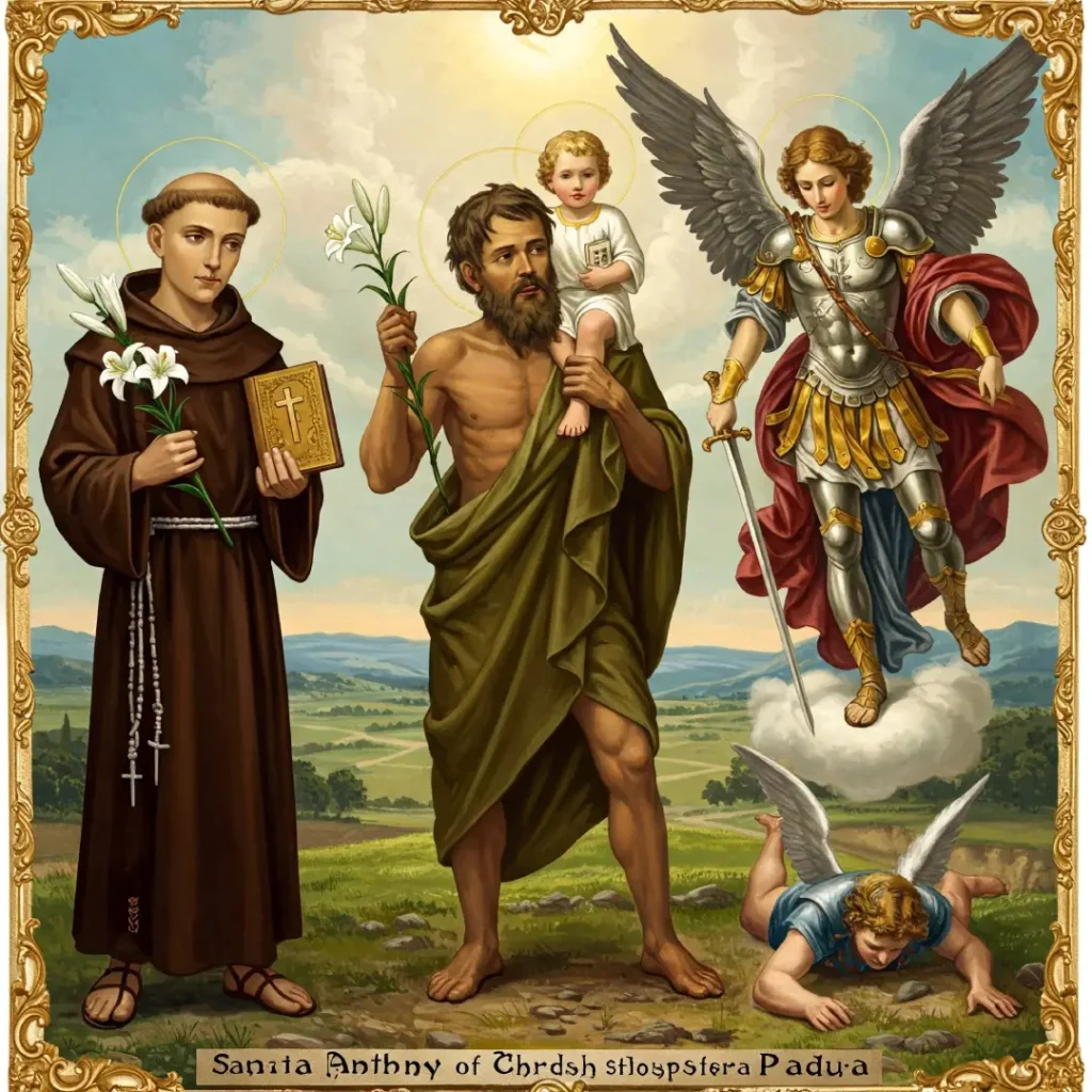 saint christophe saint antoine de padoue saint michel archange saints guérisseurs qui invoquer